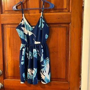 Summer Romper Blue and white